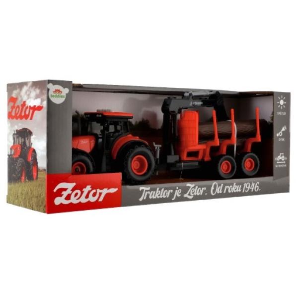 Traktor Zetor s vlekem s naklad. ramenem plast na setrvačník na bat. se svět. se zvukem (obrázek 4)