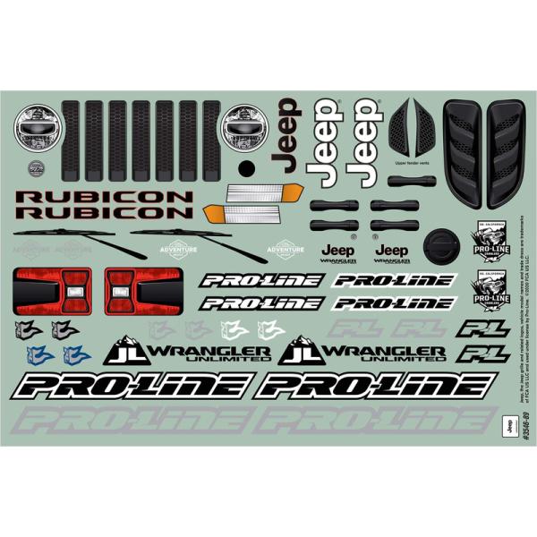 Pro-Line karosérie 1:10 Jeep Wrangler JL Unlimited Rubicon (Crawler 313mm) (obrázek 7)