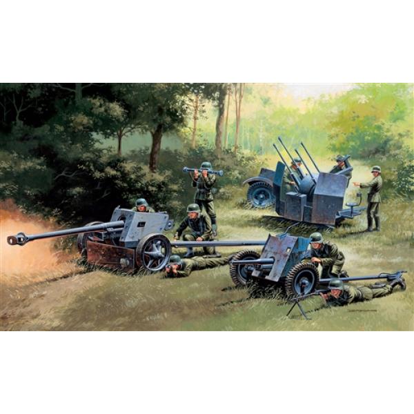 Model Kit military 7026 - GERMAN GUNS SET: PAK35-PAK40-FLAK38 (1:72)