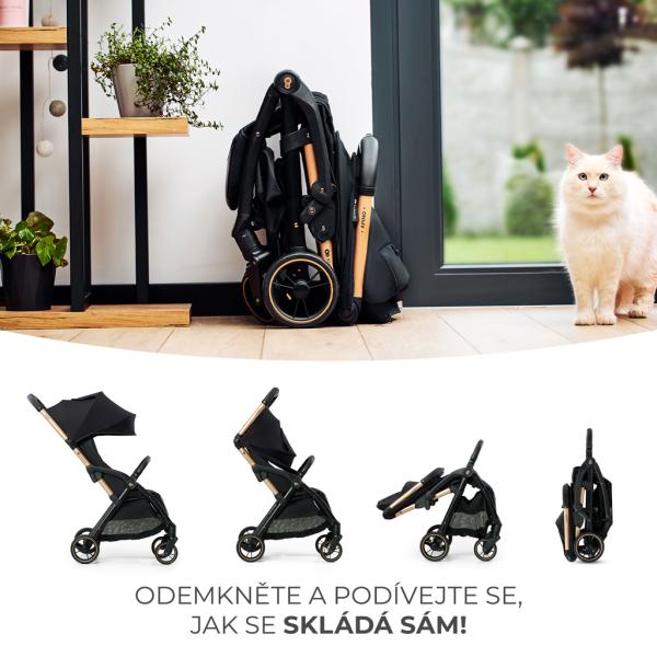 KINDERKRAFT Kočárek sportovní Apino Raven black (obrázek 3)