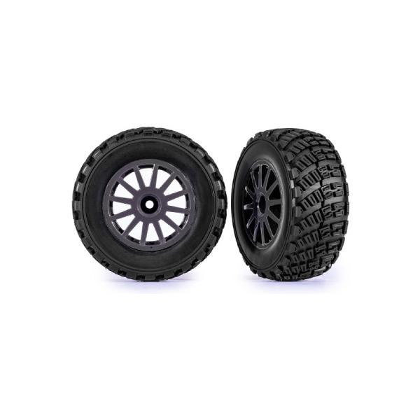 Traxxas kolo 2.2/3.0", disk Rally šedý, pneu gravel (2)