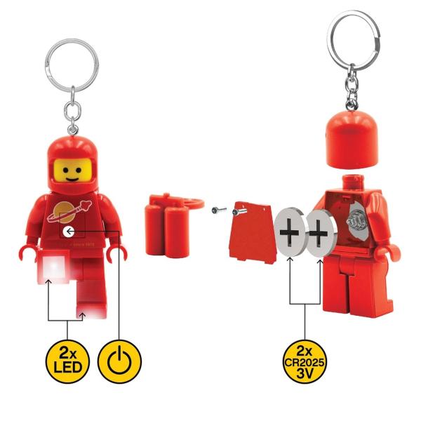 LEGO Spaceman Kozmonaut červený svítící figurka (HT)