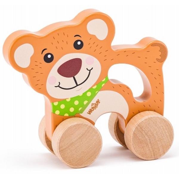 Woody Medvěd na kolečkách s držadlem