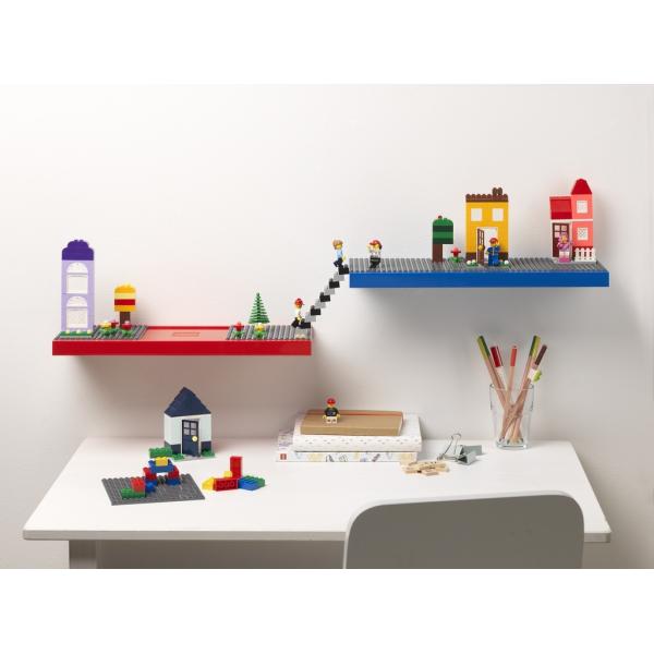 LEGO Polička na vystavení stavebnic – červená