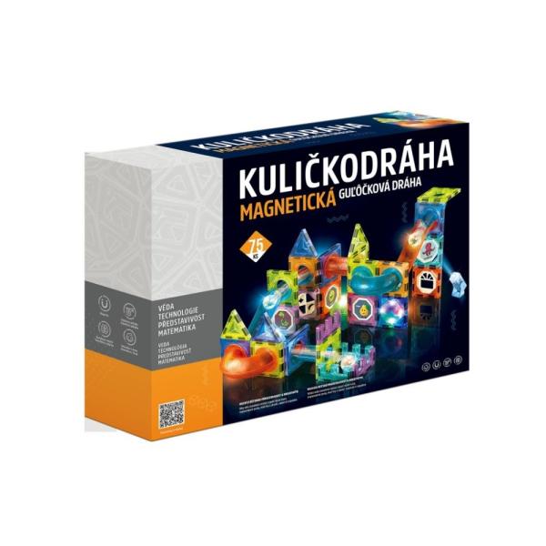 Guličková dráha magnetická so svetlom 75ks