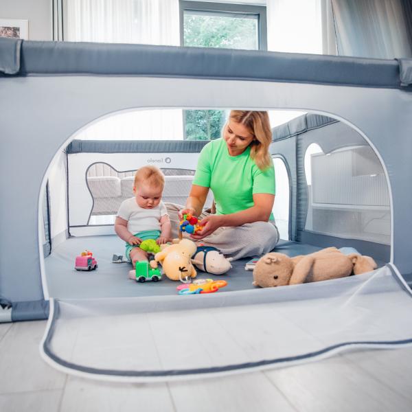 LIONELO Ohrádka pro děti Willow Beige Sand 127 x 187 cm (obrázek 11)
