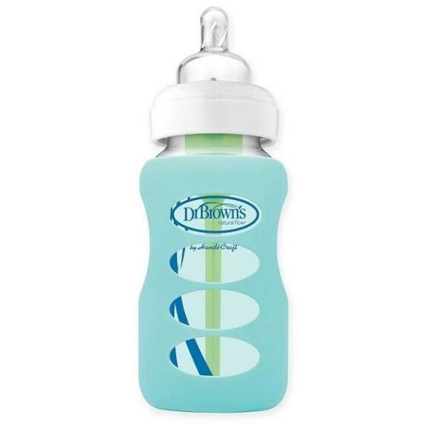 Dr. Brown’s Silikonový obal na skleněnou láhev 270ml, tyrkysový (AC089)