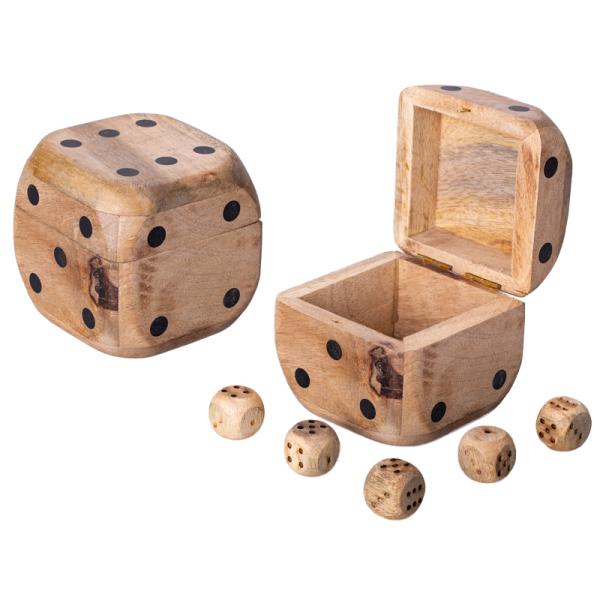 Kocka drevená 9x9cm s menšími 5 kockami