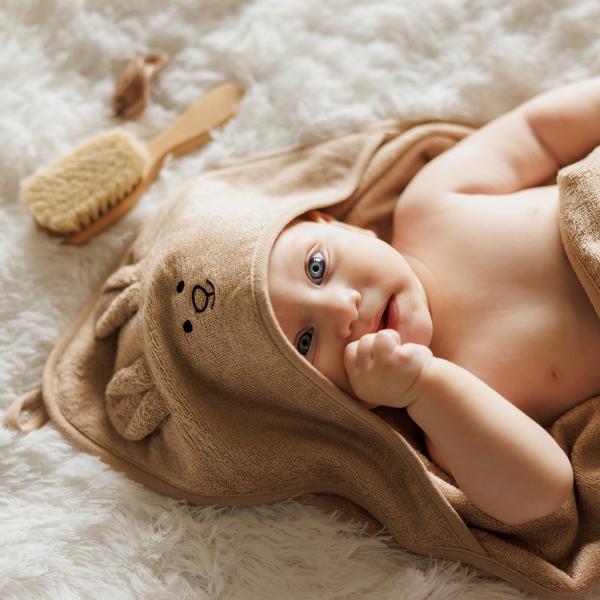 BABYONO Osuška bambusová Super Soft Dark Beige 100×100 cm