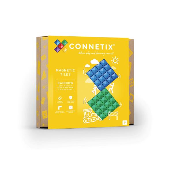 CONNETIX® Rainbow Blue & Green Base Plate 2ks