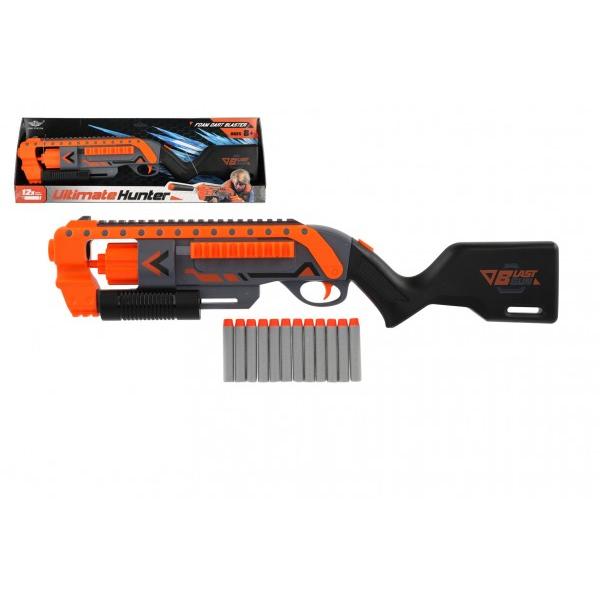 Pistola a proiettili in schiuma 57cm plastica + 12 pezzi di proiettili in scatola 58x20x7cm