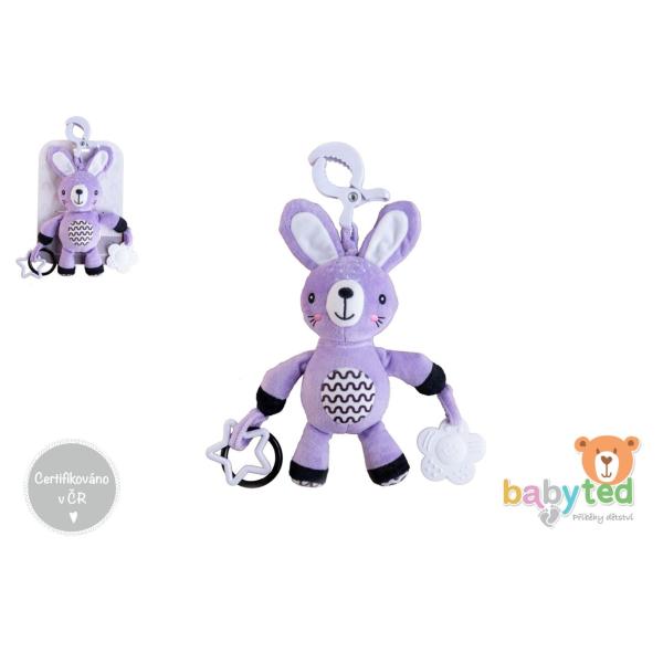 Zajíček/Zajíc babyted chrastítko plyš 30cm závěs na postýlku/kočárek