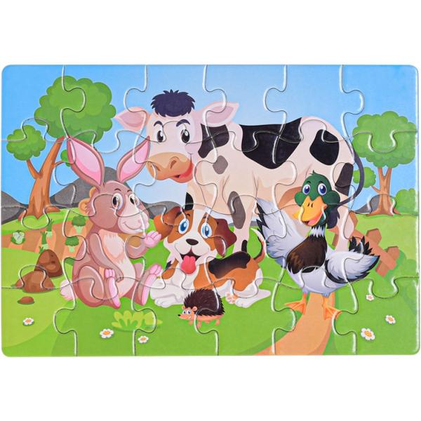 Puzzle dětské 25x17, 5cm zvířátka 24 dílků