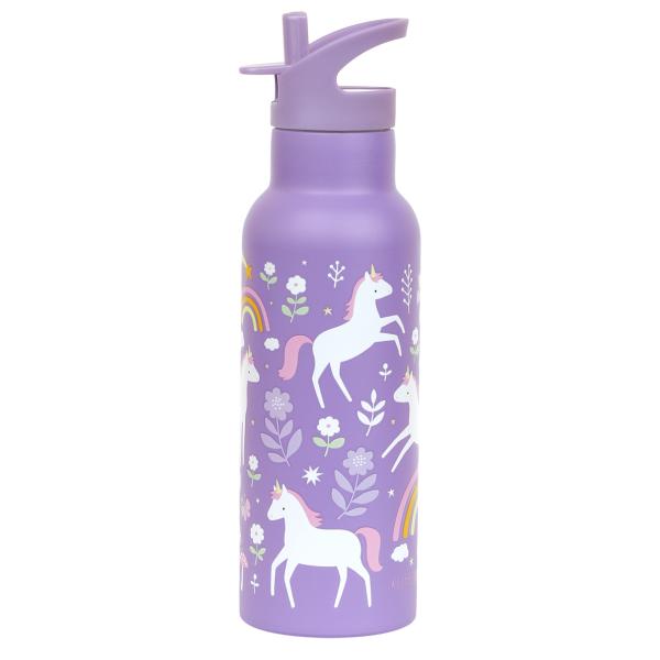 A Little Lovely Company - nerezová láhev na pití, 500 ml - jednorožci a duha (obrázek 3)