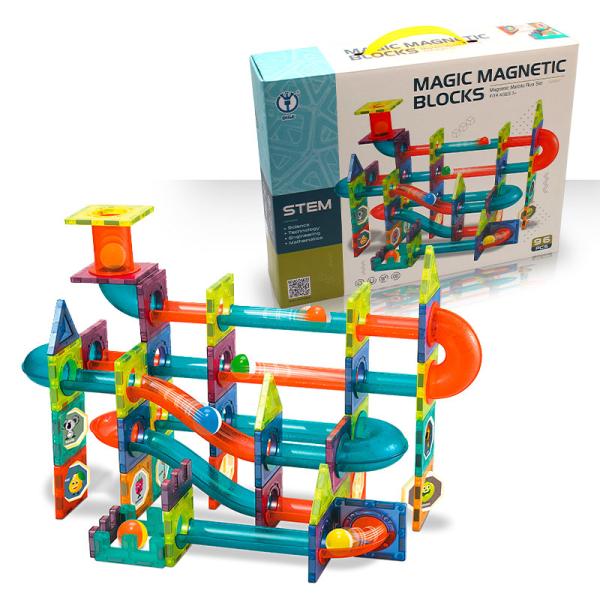 Guličková dráha - magnetická stavebnica (96 ks)