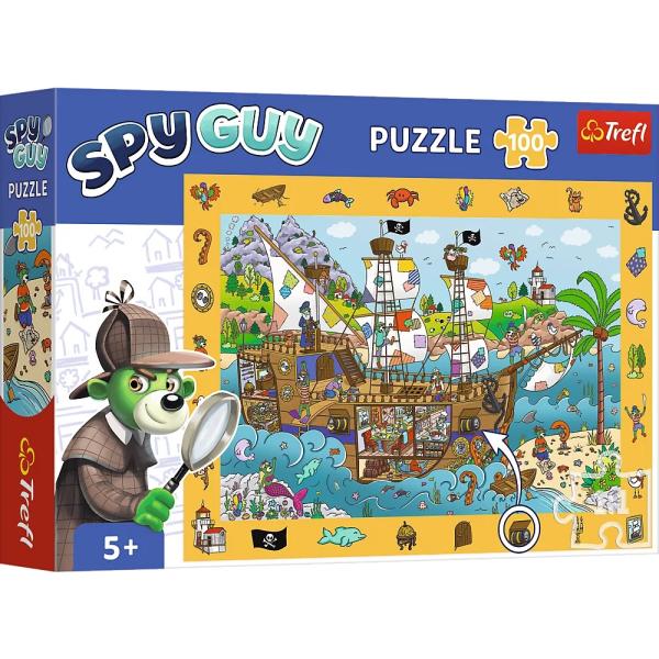 Trefl Puzzle s hledáním obrázků Spy Guy: Pirátská loď 100 dílků