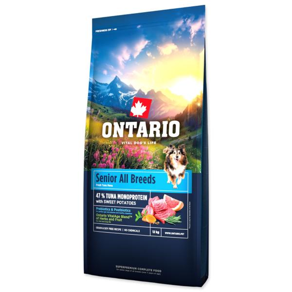 Krmivo Ontario Senior All Breeds Monoprotein Tuna & Sweet Potatoes 12kg (obrázek 7)