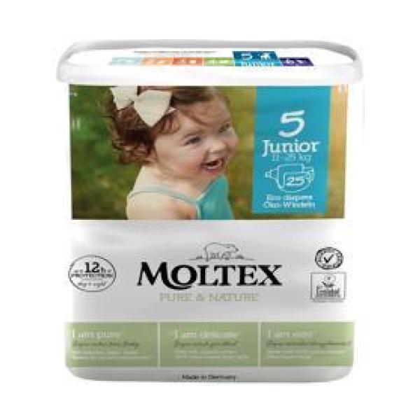 MOLTEX Pure&Nature Plenky jednorázové 5 Junior (11-25 kg) 25 ks