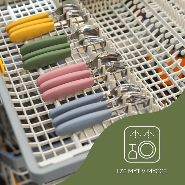 Silikonový dětský příbor, Mustard Yellow (obrázek 5)