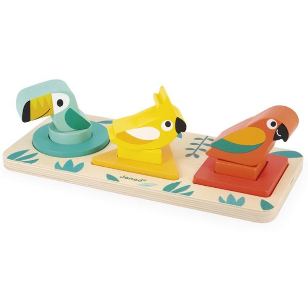 Janod Dřevěná vkládačka Ptáci Tropik (obrázek 4)