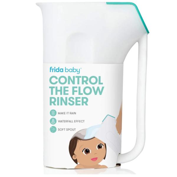 Frida Baby Tazza Per Risciacquo Da Bagno Control The Flow, Tazza Per Lavare Capelli E Corpo, Tazza Per Risciacquo Per Il Bagno Con Manico Facile Da Impugnare + Doccia A Pioggia Rimovibile-image