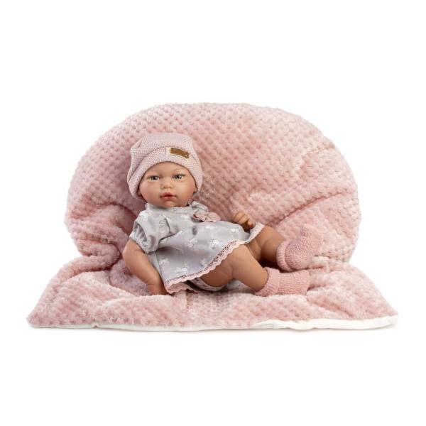 Guca 853 New Born Holčička - realistická panenka s celovinylovým tělem - 38 cm