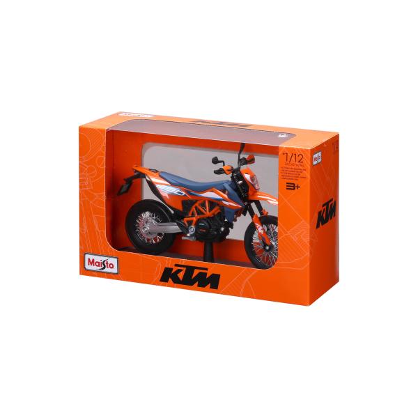 Maisto - Motocykl se stojanem, 2023 KTM 690 SMC R, oranžovo-modrá, 1:12 (obrázek 7)