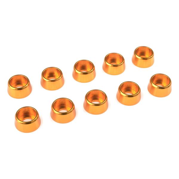 Podložka pre valc. hlavu M4/10mm hliník zlatá (10)