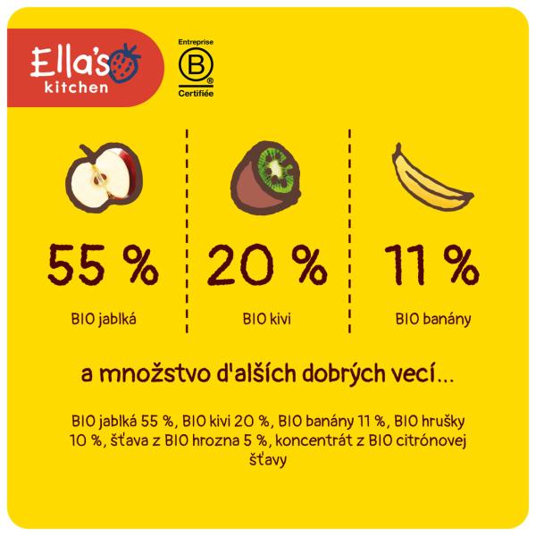 Ella’s Kitchen BIO GREEN ONE Kiwi s jablkem a banánem (90 g)