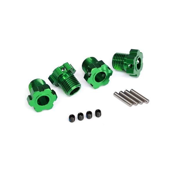 Traxxas náboj kolesa 17mm drážkovaný hliníkový zelený (4)