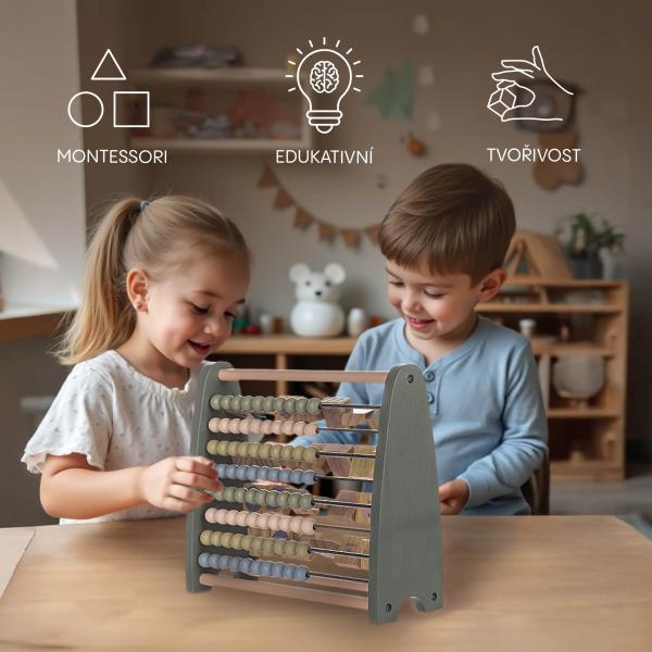 Dřevěné oboustranné počítadlo