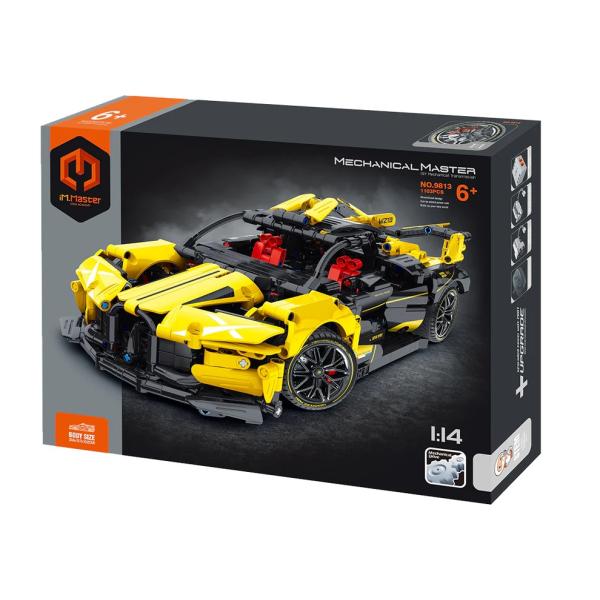 iM.Master Stavebnice auto sportovní žluté 33,6x15,7x10,2 cm