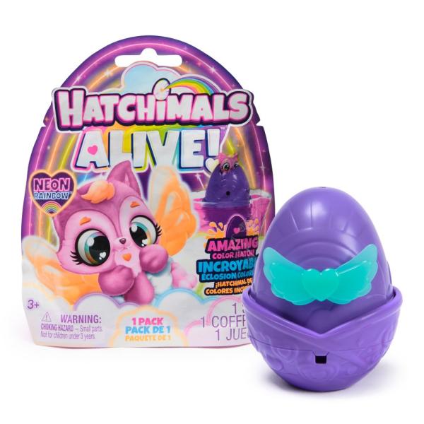 Hatchimals Jedno balení Neónová duha