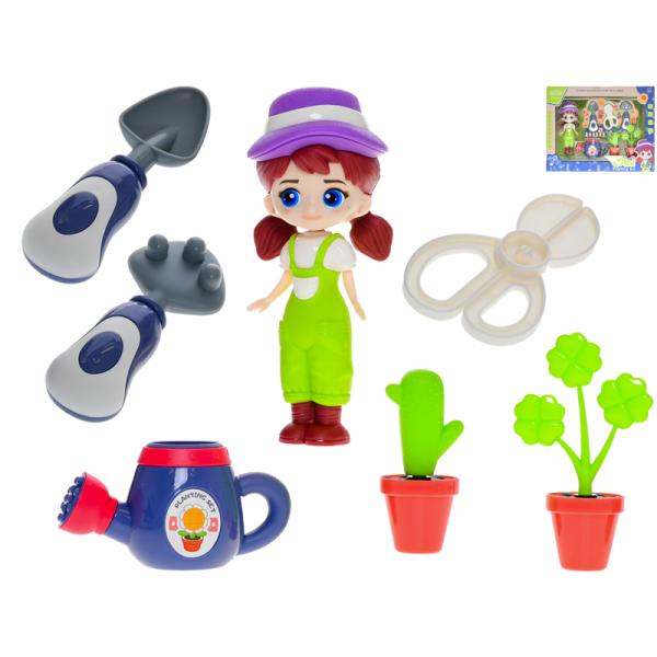 Zahradnice panenka 14,7 cm s doplňky