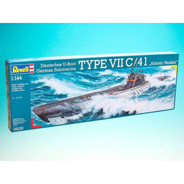 Plastic modelky ponorka 05100 - Submarine Type VII C / 41 (1: 144)