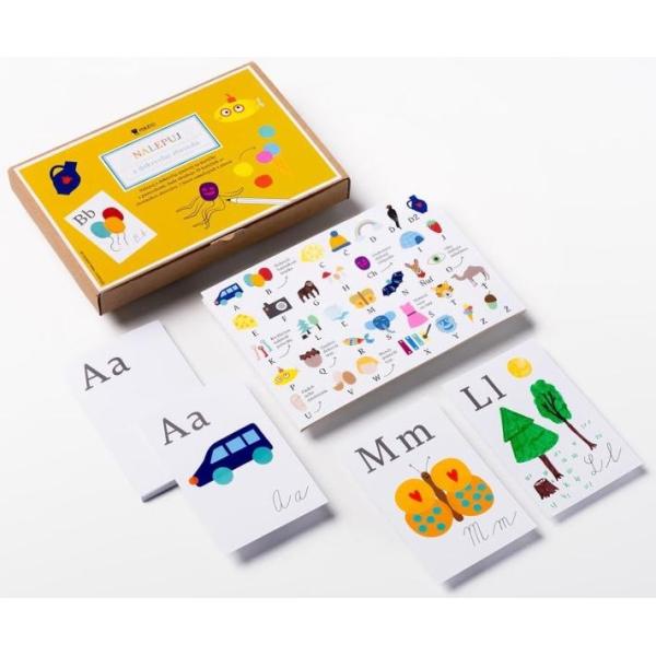 Poketo Nalepuj a dokresľuj abecedu ilustrované karty a nálepky
