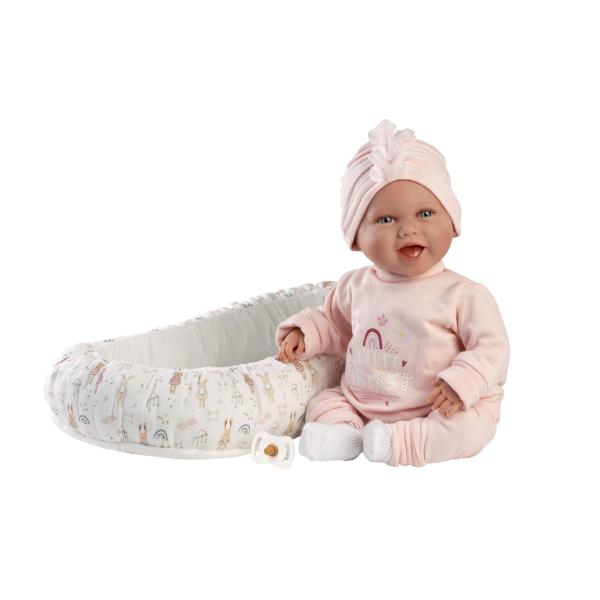 Llorens 74122 NEW BORN – realistická panenka miminko se zvuky a měkkým látkovým tělem – 42