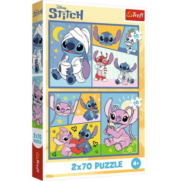 Trefl Puzzle 2 x 70 Lilo & Stitch - Se Stitchem není nuda