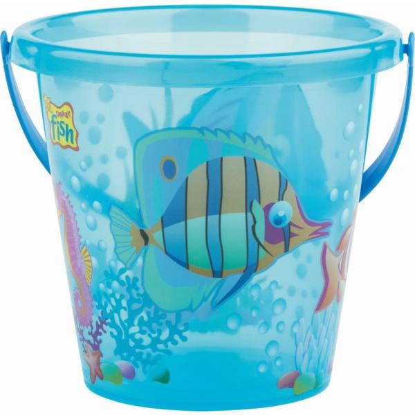 Androni Kyblíček rybičky průhledné - průměr 17 cm, modré