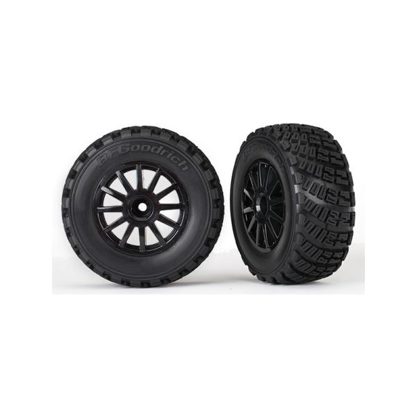 Traxxas Roue 2.2/3.0", Jante Rally Noire, Pneu Gravel (2)-image