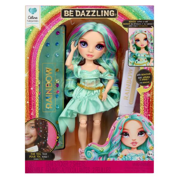 Rainbow High Be Dazzling Fashion panenka - Celine Turquoise (Teal) (obrázek 8)