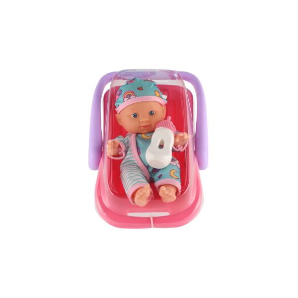 Panenka miminko 20 cm plast v nosítku/autosedačce, s lahvičkou (obrázek 6)