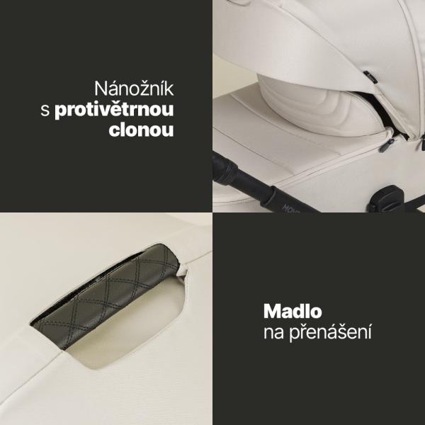 Sada sportovní kočárek Move Cross 5 + hluboká korba XL 5 + adaptéry, Toffee Brown (obrázek 11)