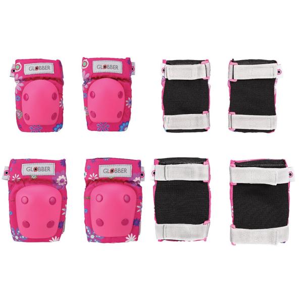 Globber Toddler sada chráničů pro juniory XXS - flowers pink