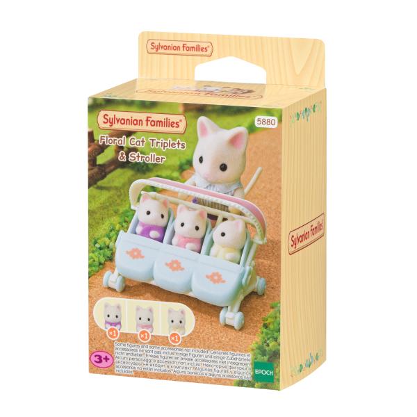 Sylvanian Families Květinová kočičí trojčata s kočárkem (obrázek 8)