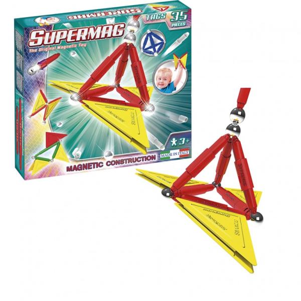SUPERMAG magnetická stavebnice Tags primary 35ks