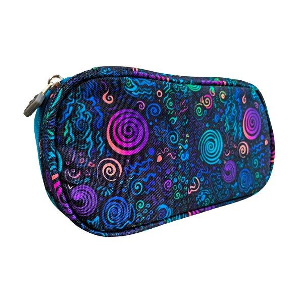 PIXIE CREW Studentský penál, modrý, Spiral magic, 50 pixelů