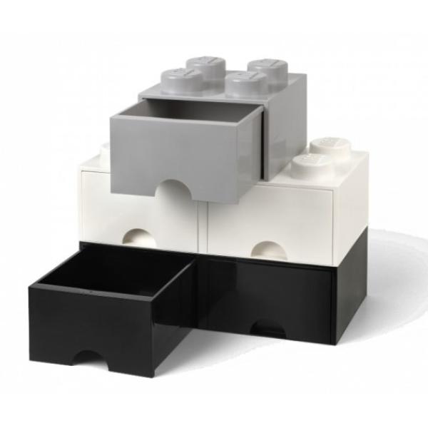 LEGO® úložný box 4 - se zásuvkou bílá 250 x 250 x 180 mm (obrázek 4)