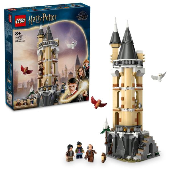 LEGO Harry Potter Lechucería del Castillo de Hogwarts de Juguete, Juego de Aventuras con Figuras de Animales y 3 Personajes, Regalo del Universo Mágico para Niñas, Niños y Fans de 8 Años o Más 76430-image