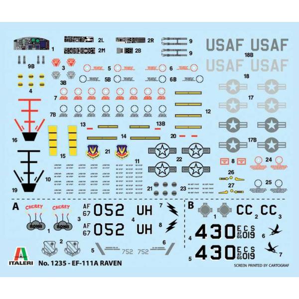 Model Kit letadlo 1235 - EF-111 A Raven (1:72) (obrázek 3)